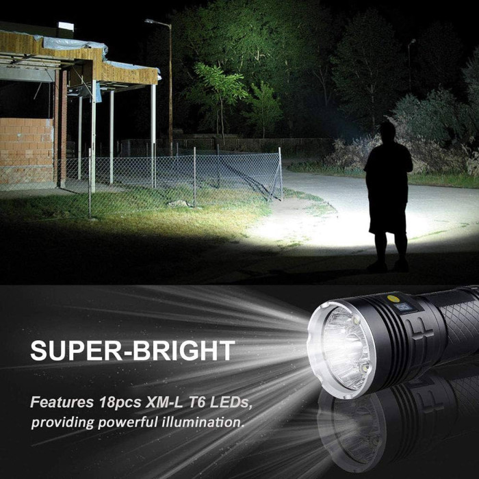 Super Power Rechargable Jamboo Torch Light With Power Bank