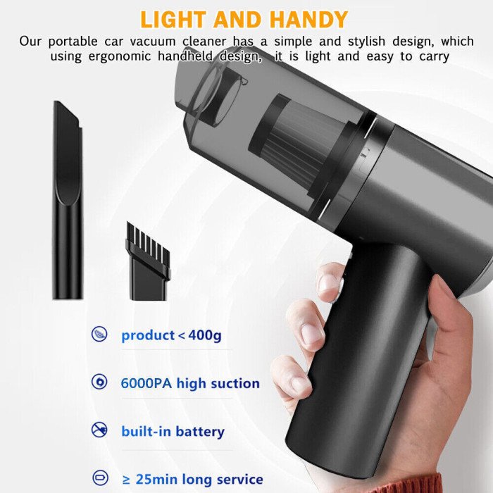 Rechargeable Portable Handheld 3 in 1 High-Power Vacuum Cleaner