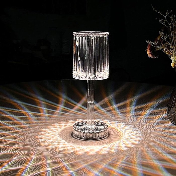 Crystal Satnd Diamond 16 Color Changing RGB Remote Control USB Rechargeable Touch Control Dimmable LED Table Lamp