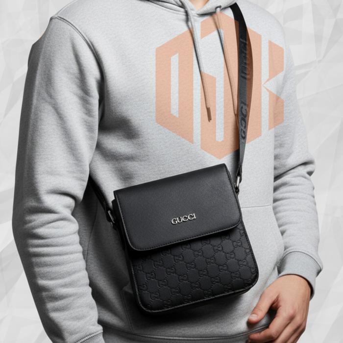 Gucci SB-26 Luxurious Professional Waterproof Leather Trendy Side Body Bag For Unisex