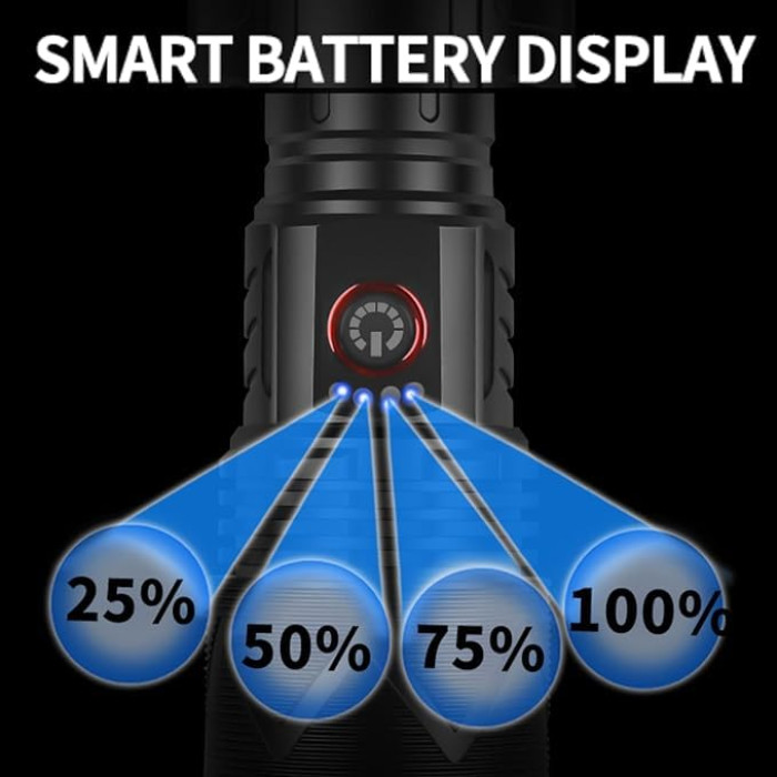 Super Power Rechargable Jamboo Torch Light With Power Bank