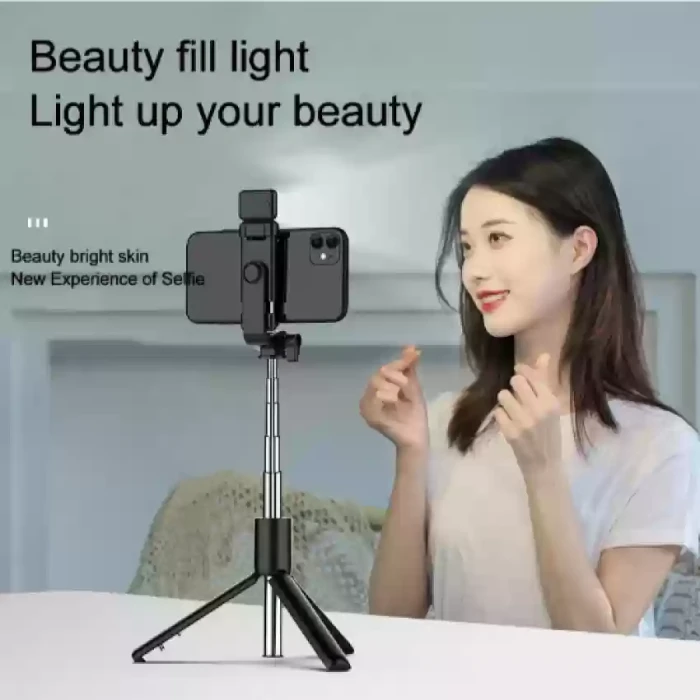 Multifunctional Selfie Stick Plus Tripod With Light And Bluetooth Remote Control