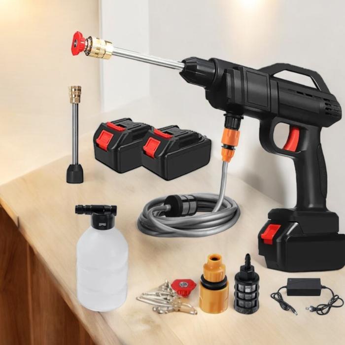 Double Battery Electric Cordless Rechargeable High Pressure Bike/Car Washer Gun Machine